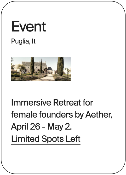 EVENT Puglia Aether Retreat 31314