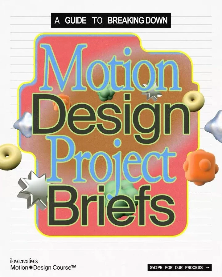 Briefs come in all shapes and sizes... some clear, some murky. In the Motion Design Course, we teach you how to decode any client briefs with clarity, ease, and proactiveness ☑️

Swipe to soak in major tips for tackling design briefs like a pro.

Com