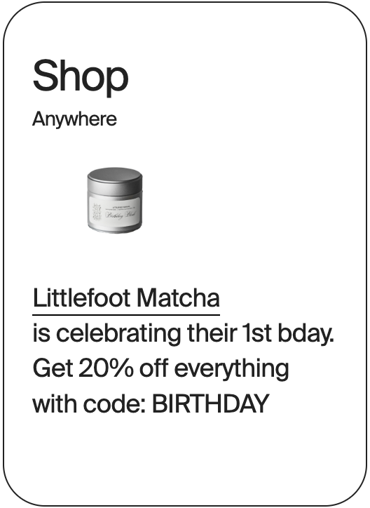 SHOP ANywhere Littlefoot Matcha Birthday 31395