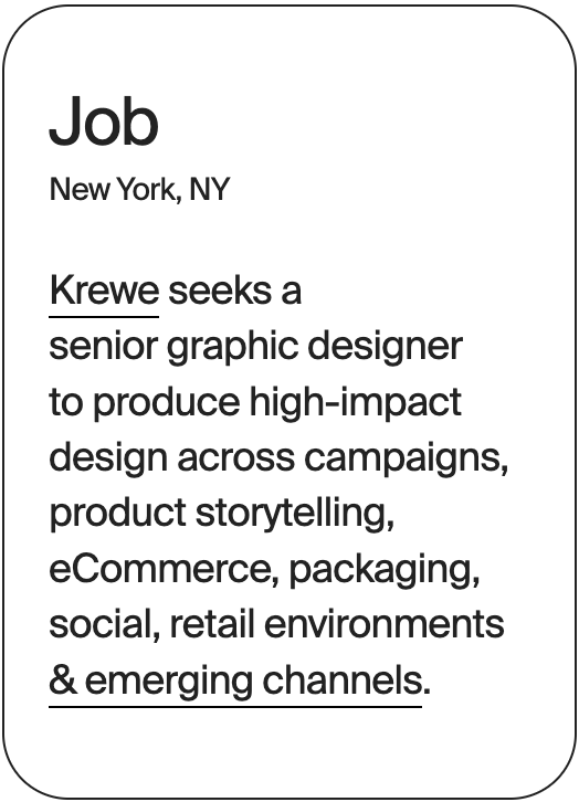 JOB New York Krewe Associate Graphic Designer 31401