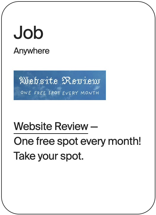 ANNOUNCEMENT Anywhere Website Review 31423