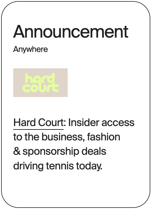 ANNOUNCEMENT Anywhere Hard Court 31438