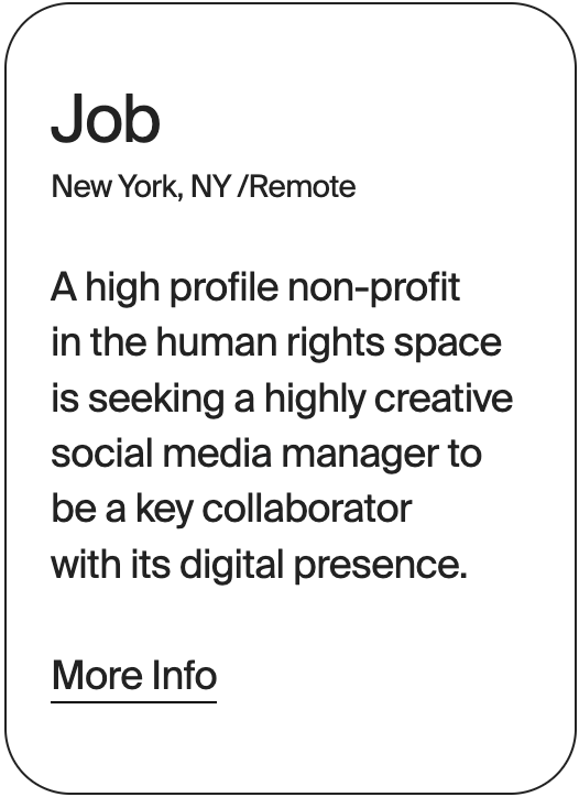 JOB New York / Remote High Profile NP Social Media Manager 31430