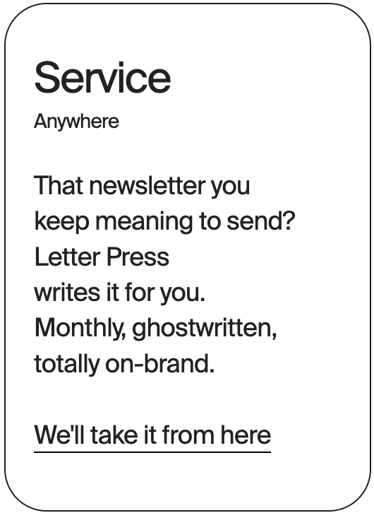 SERVICE Anywhere Letter Press 31474