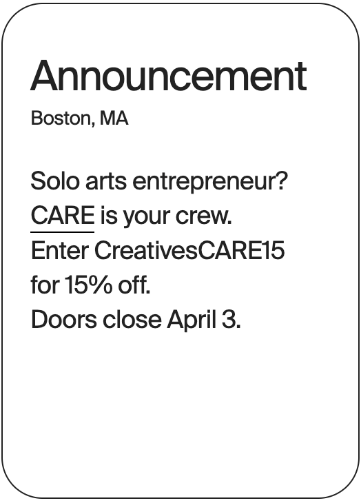 ANNOUNCEMENT Anywhere CARE 31483