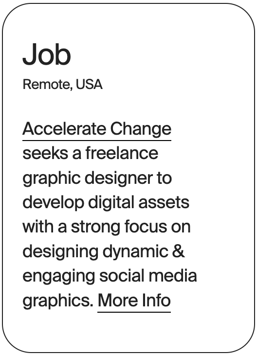 JOB Remote Accelerate Change Graphic Designer 31502