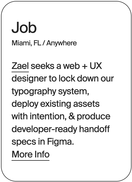 JOB Miami Anywhere Zael Web + UX Designer 31506