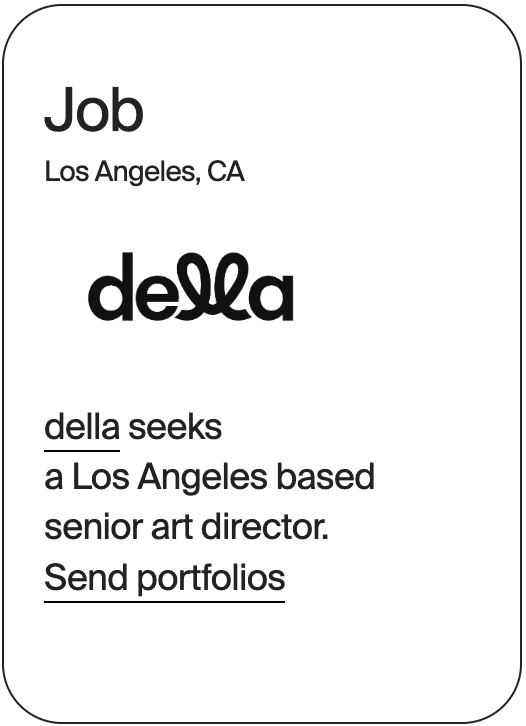 JOB Los Angeles Della Senior Art Director 31552
