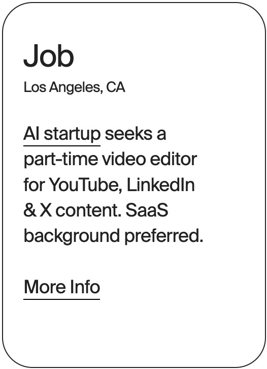 JOB Los Angeles Voker Video Editor 31635
