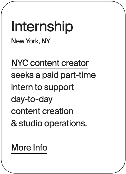 INTERNSHIP New York Olivia McDowell Intern 31640