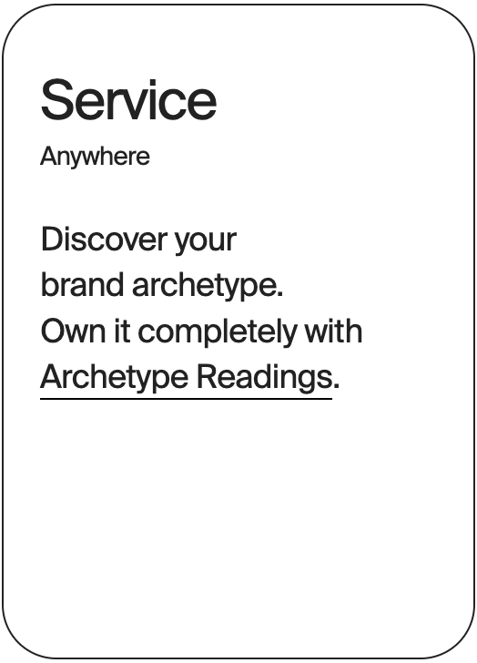 SERVICE Anywhere Archetype Reading 31645