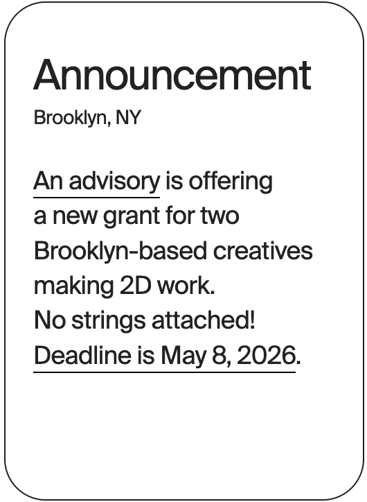ANNOUNCEMENT Brooklyn Marginalized In Mind 2D Work 31724