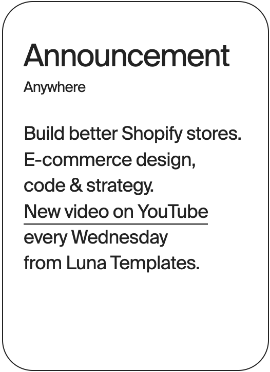 ANNOUNCEMENT Anywhere Luna Templates 31745