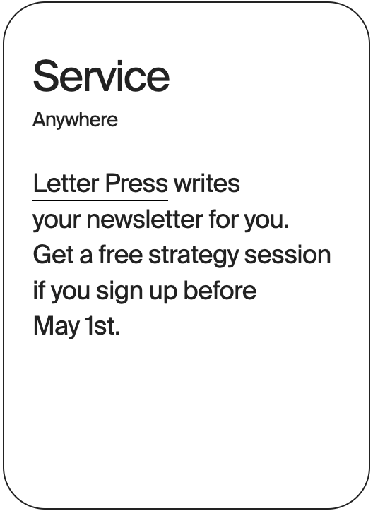 SERVICE Anywhere Letter Press 31795