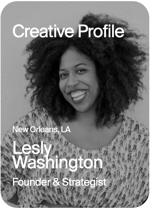 CREATIVE PROFILE New Orleans Lesly Washington 4-29-26