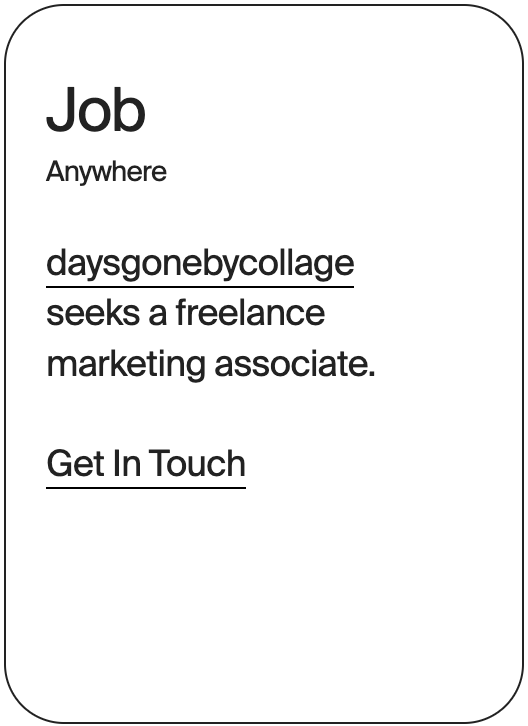 JOB Anywhere daysgonebycollage Marketing Associate 31847