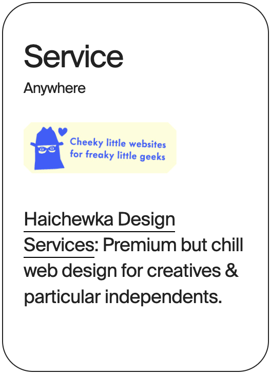 SERVICE Anywhere Haichewka Design Services 31845