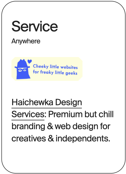 SERVICE Anywhere Haichewka Design Services 31845