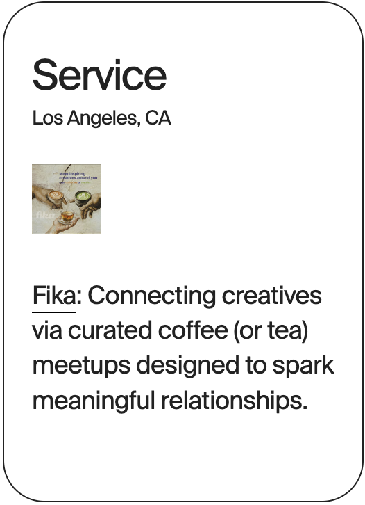 SERVICE Los Angeles Fika 31855