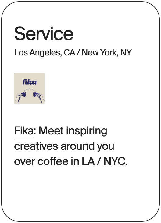 SERVICE Los Angeles Fika 31855