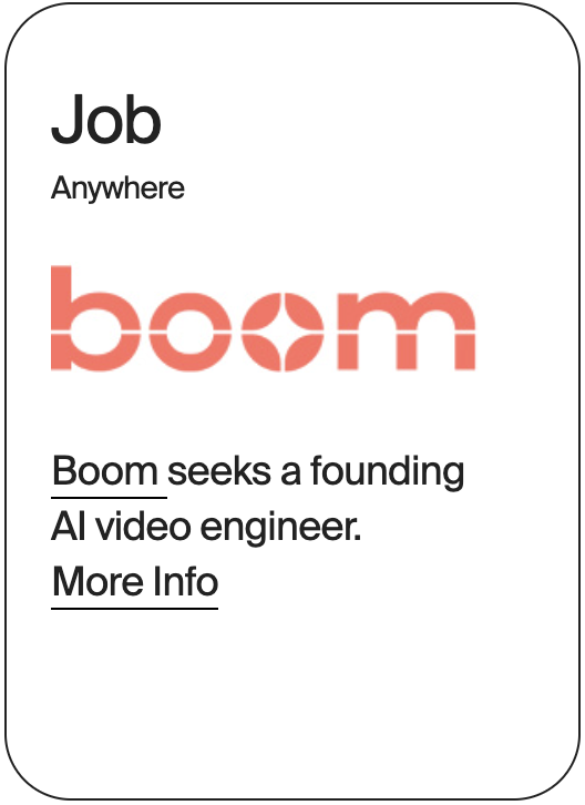 JOB Anywhere Boom AI Video Engineer 31874