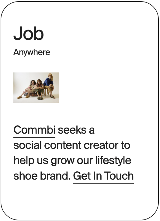JOB Anywhere Commbi Social Content Creator 31887