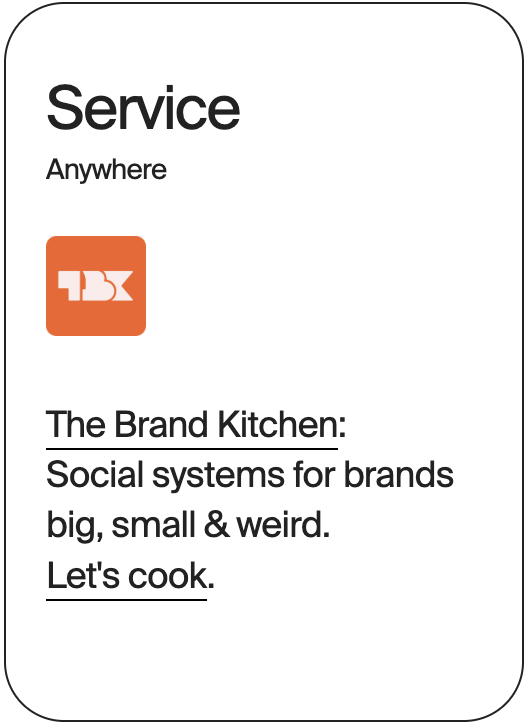 SERVICE Anywhere The Brand Kitchen 31896