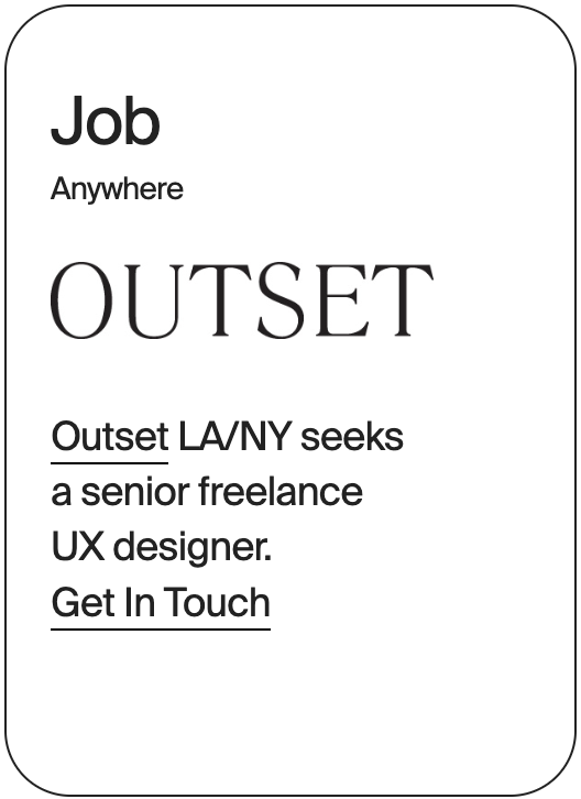 JOB Anywhere UX Designer Outset 31910