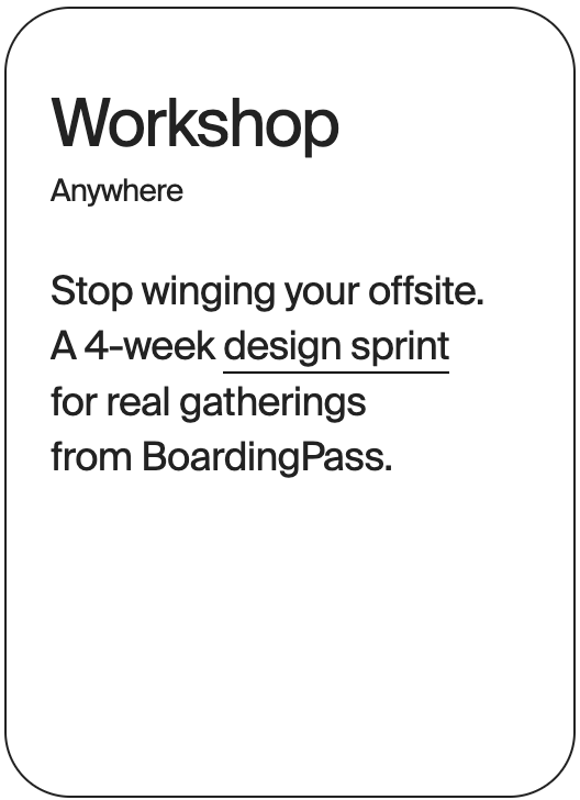 WORKSHOP ANywhere BordingPass Design Sprint 31914