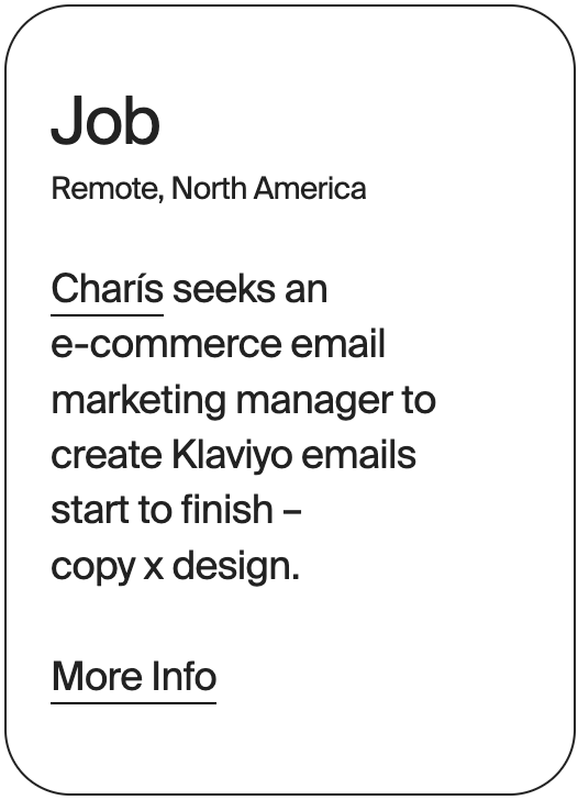 JOB North America Charis ecomm Email Manager 31945
