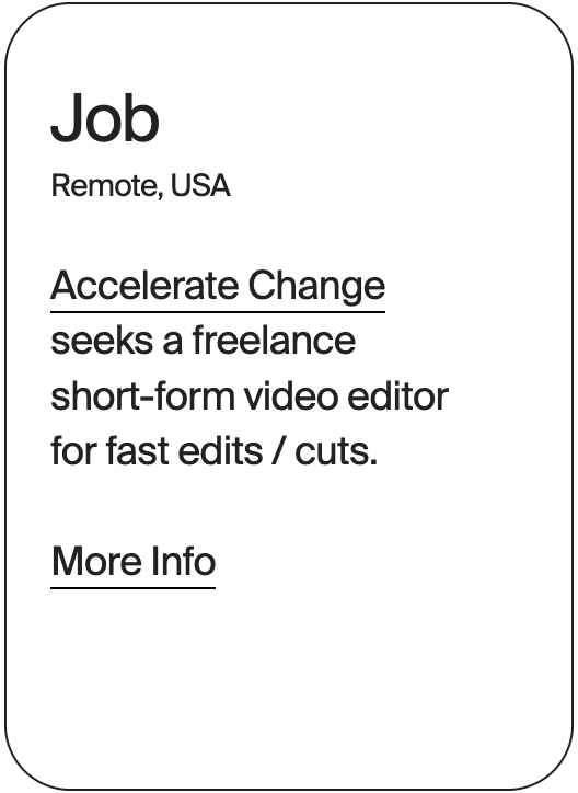 JOB Remote Accelerate Change Video Editor 31985