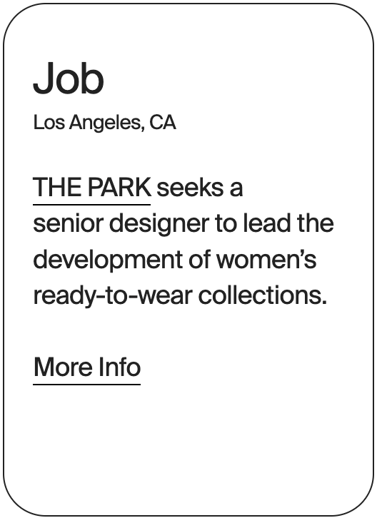JOB Los Angeles THE PARK Senior Designer 32018