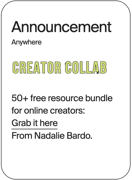 ANNOUNCEMENT Anywhere Natalie Bardo 32026