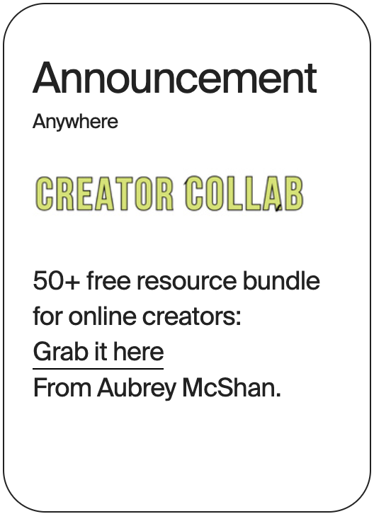 ANNOUNCEMENT Anywhere Aubrey McShan 32026