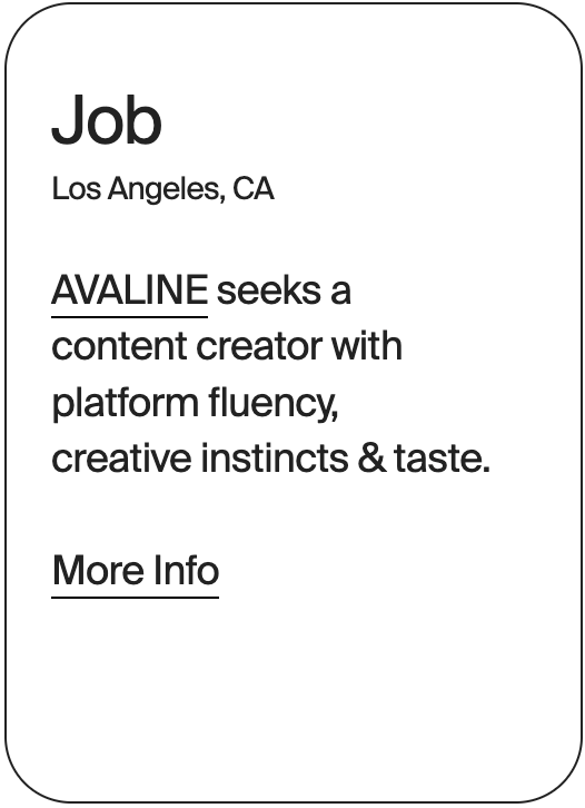 JOB Los Angeles Avaline Content Creator 31981