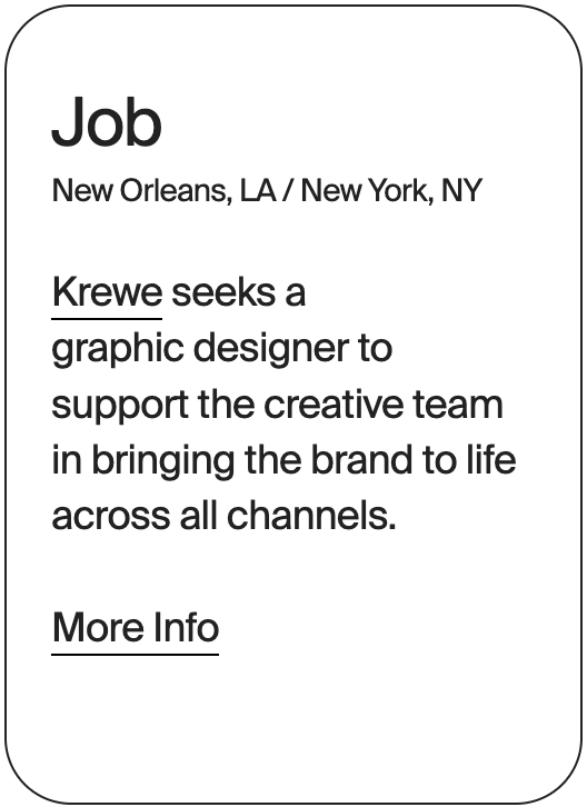 JOB New Orleans Krewe Graphic Designer 31990