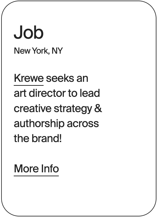 JOB New York Krewe Art Director 31987