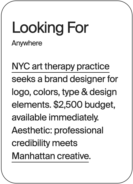 LOOKING FOR Anywhere NYC Creative Arts Psychotherapy NYC 32031