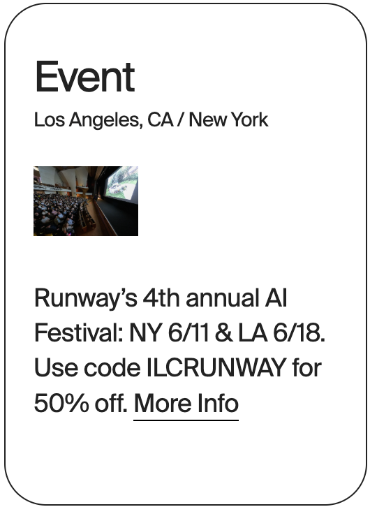 EVENT LA NY Runway AI Fest June 2026