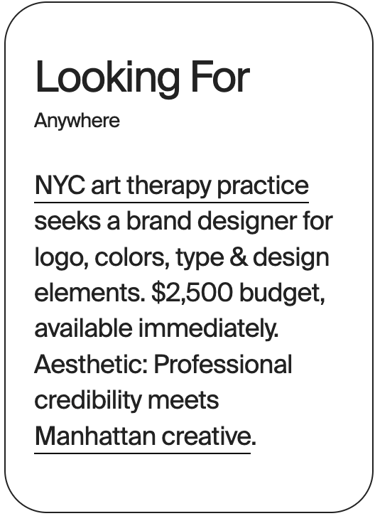 LOOKING FOR Anywhere NYC Creative Arts Psychotherapy NYC 32031