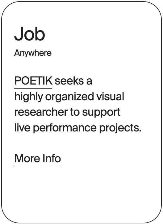 JOB ANywhere POETIK Visual Researcher 32054