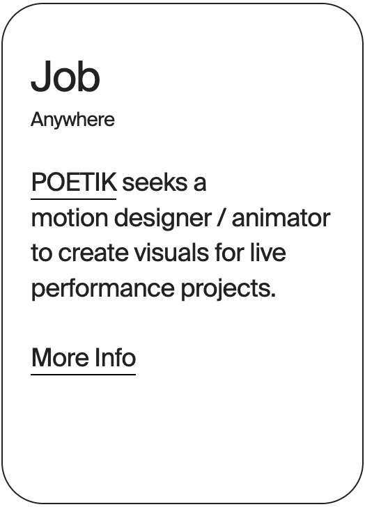JOB Anywhere POETIK Motion Designer 32055