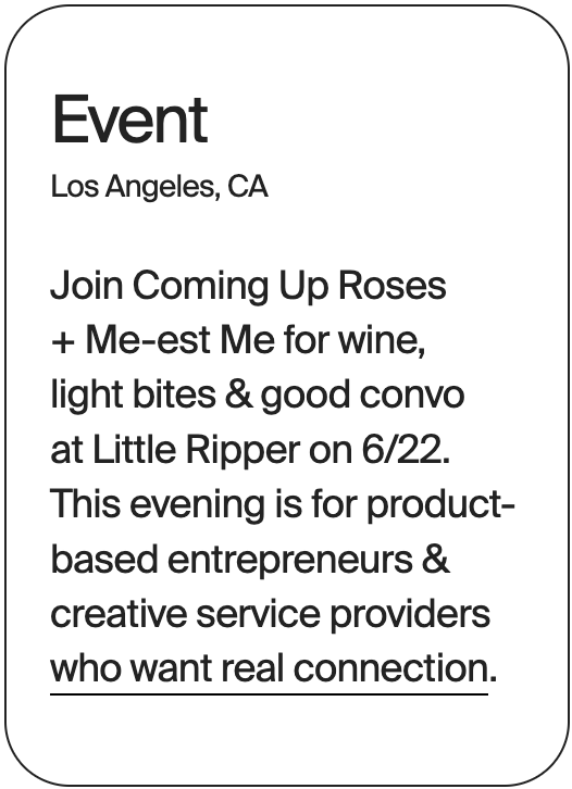 EVENT Los Angeles Coming Up Roses Me Est Me 32068