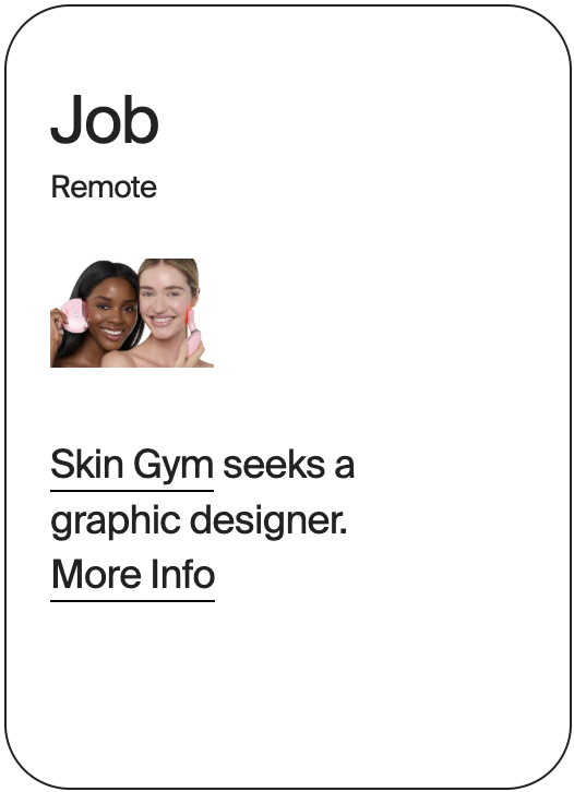 JOB Remote Skin Gym Graphic Designer 32081