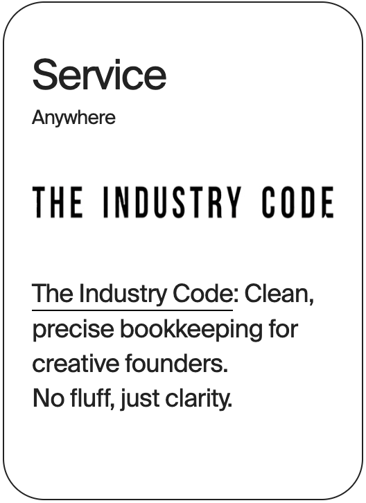 SERVICE Anywhere The Industry Code 32194