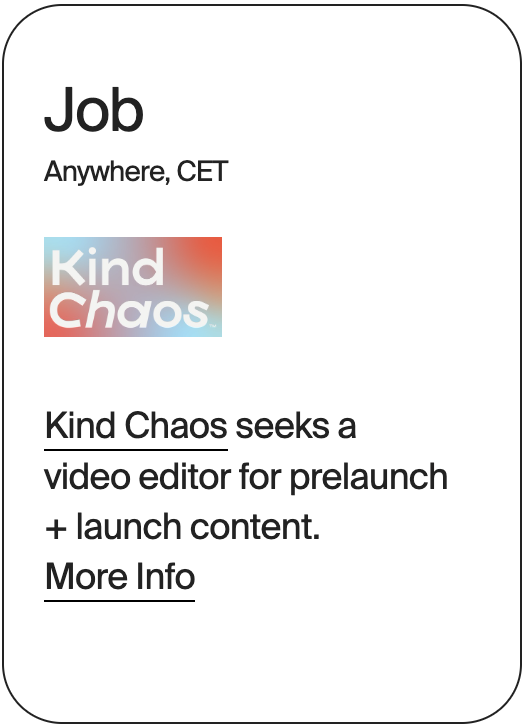 JOB Anywhere CET Kind Chaos Video Editor 32248