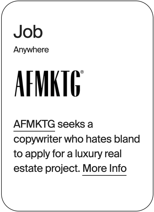 JOB Remote AFMKTG Copywriter 32258