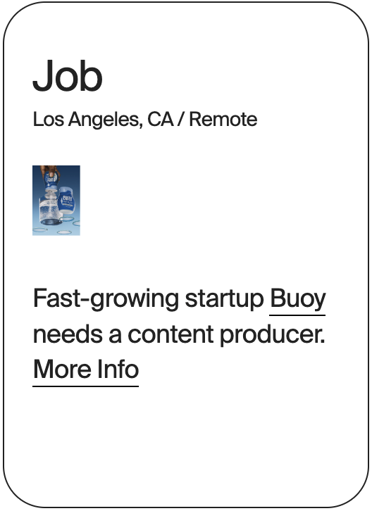 JOB Los Angeles Buoy Content Producer 32276