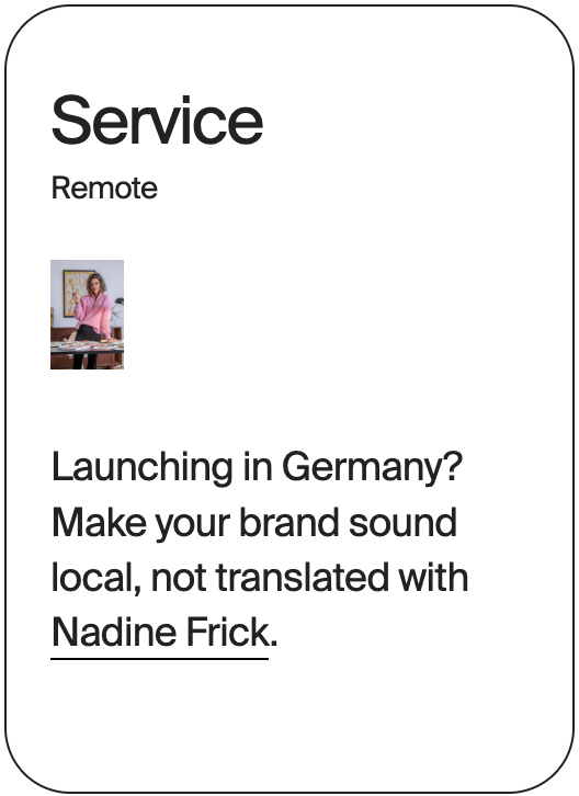 SERVICE Remote Nadine Frick 32288