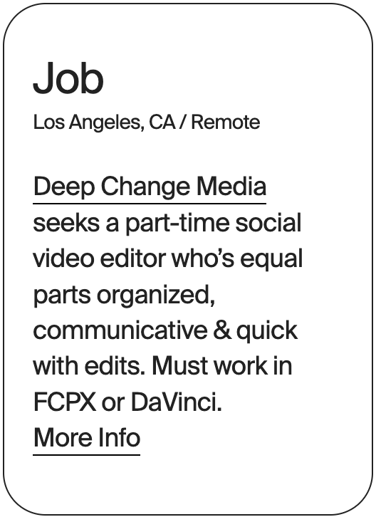JOB Remote Deep Change Media Video Editor 32309